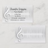 Musician Musical Musiknotens Lehrer Band Sänger Visitenkarte (Vorne/Hinten)