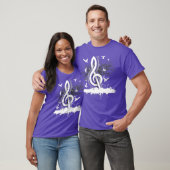 Musician Musiknotens Birds Treble Clef T-Shirt (Unisex)