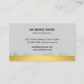 Musician Oboist Player Music Gold Oboe Waves Visitenkarte (Rückseite)