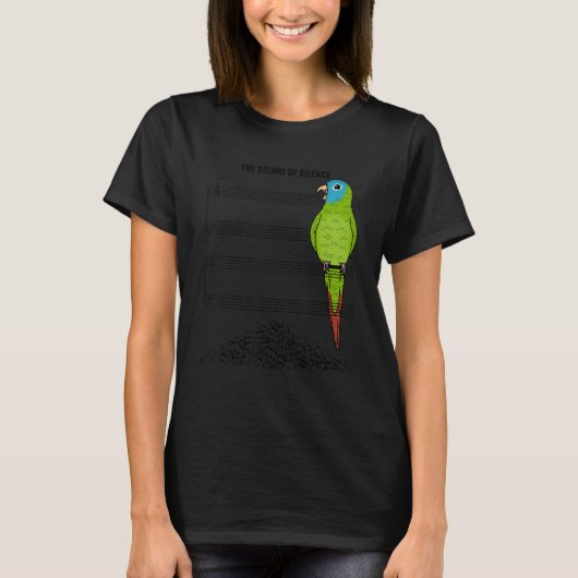 Musician Parrot I Sound Of Silence I Blue-crowned  T-Shirt (Vorderseite)