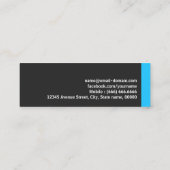 Musician - Personal Aqua Blue Mini Mini Visitenkarte (Rückseite)