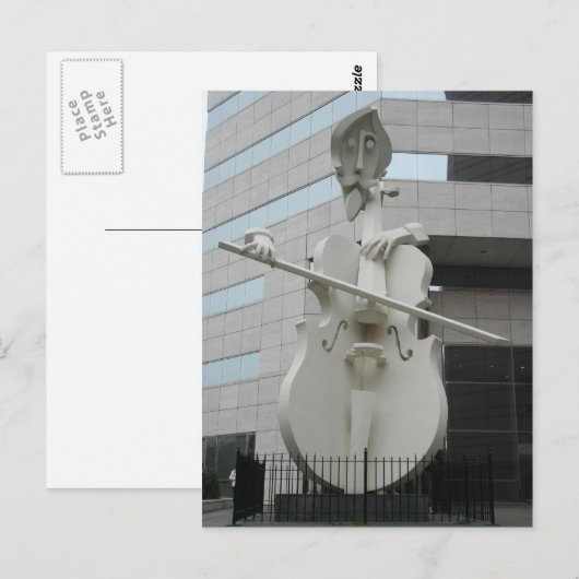 Musician Sculpture Postkarte (Vorne/Hinten)