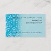 Musician Treble Clef Music Studio Lehrerin Visitenkarte (Rückseite)