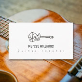 Musician White Business Card mit Gitarre Visitenkarte