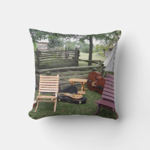 Musician's Band Camp Pillow - Brown Kissen