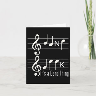 Musicians Band Geek Musiknotens Rechtschreibend Fu Karte