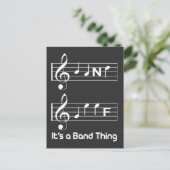 Musicians Band Geek Musiknotens Rechtschreibend lu Postkarte (Stehend Vorderseite)