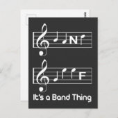 Musicians Band Geek Musiknotens Rechtschreibend lu Postkarte (Vorne/Hinten)