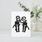 Musicians-BW Postkarte (Stehend Vorderseite)