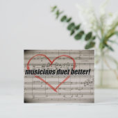 Musicians Duet Better Postcard Postkarte (Stehend Vorderseite)