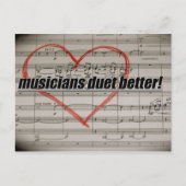 Musicians Duet Better Postcard Postkarte (Vorderseite)