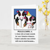 Musicians Funny Birthday Gruß Karte (Gelbe Blume)