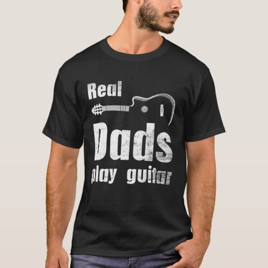 Musicians Guitarists Real Dads Play Guitar Half Gu T-Shirt (Vorderseite)