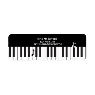 Musicians Piano Keys Rücksendeadresse
