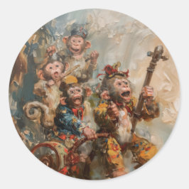 Musicians - Round Stickers for Stationery