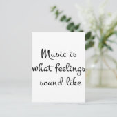 musicIsWhatFeelingsSoundlike Postkarte (Stehend Vorderseite)