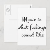 musicIsWhatFeelingsSoundlike Postkarte (Vorne/Hinten)