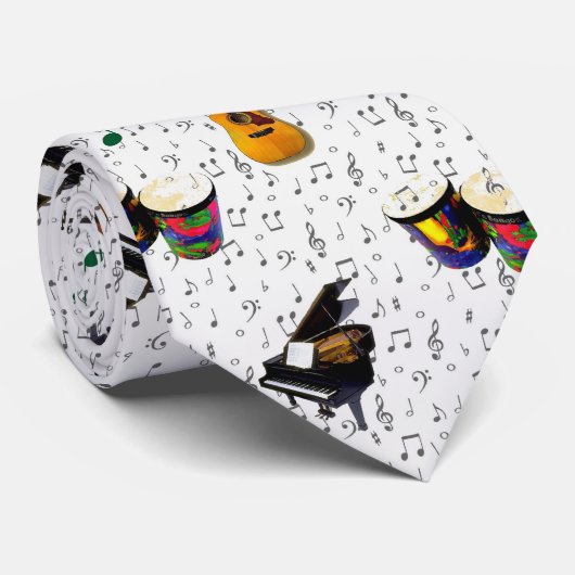 MusicNotes Krawatte (Gerollt)