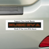 MusicRVA, Honk Wenn Sie RVA Liebe Musik, Support Y Autoaufkleber (Auf Auto)