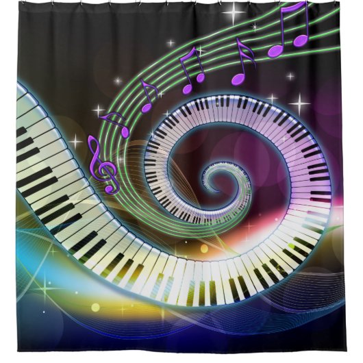 Musik 1 Duschvorhang (Vorderseite)