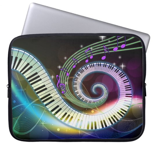 Musik 1 Laptop-Hülse Laptopschutzhülle (Vorderseite)