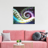 Musik 1 Wrapped Canvas Leinwanddruck (Insitu (Wohnzimmer))