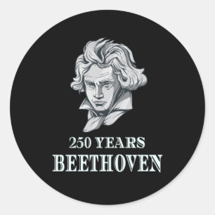 Musik - 250 Jahre Ludwig van Beethoven Runder Aufkleber