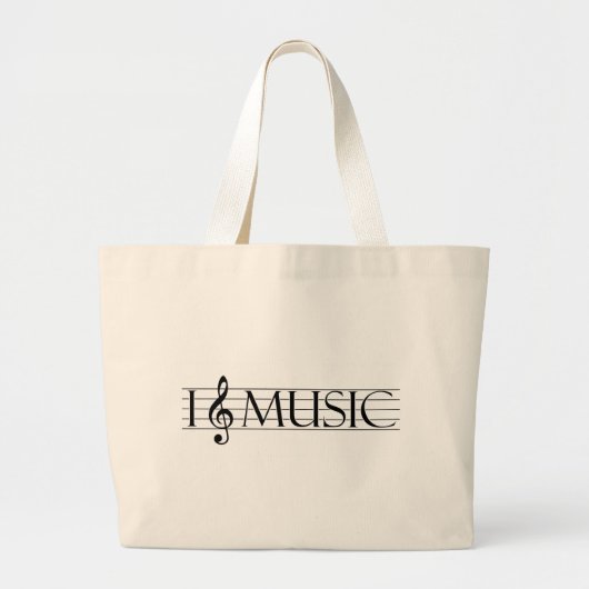 Musik 2 des Herzens I Jumbo Stoffbeutel (Vorne)