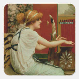 Musik 2 quadratischer aufkleber