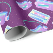 Musik 90er Pattern Stil Geschenkpapier (Rolleneckpunkt)