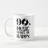 Musik 90s macht mich glückliche Nostalgie Kaffeetasse (Links)