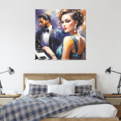 Musik abspielen leinwanddruck (Insitu (Schlafzimmer))