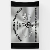 Musik als Geburtstagsgeschenk, jede Gelegenheit Banner (Vertikal)