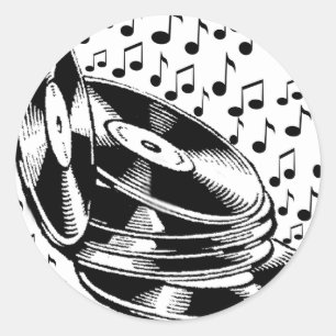 Musik, an die ich mich erinnere runder aufkleber