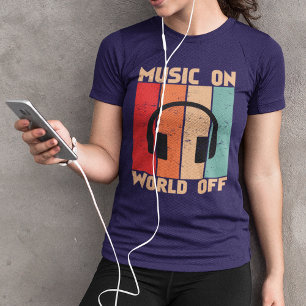 Musik An Welt Aus Musiker Musikliebhaber T-Shirt