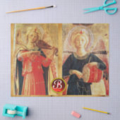 MUSIK ANGELS PARCHMONOGRAMM Ruby Gemstone Seidenpapier (Basteln)