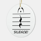 Musik-Anmerkungs-Erholung mit Ruhe Keramikornament (Links)