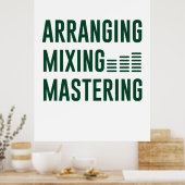 Musik-Arting-Mixing-Mastering Poster (Küche)