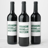 Musik-Arting-Mixing-Mastering Weinetikett (Flaschen)