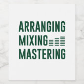 Musik-Arting-Mixing-Mastering Weinetikett (Einzelnes Label)