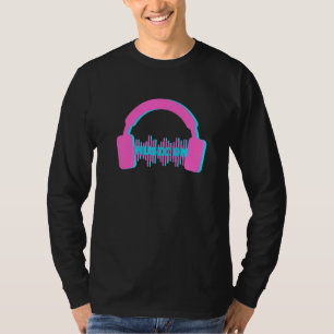 Musik auf Kopfhörern Edm Musik Festival Rave Dubst T-Shirt
