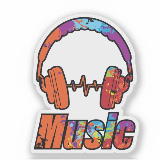 Musik Aufkleber (Vorderseite)