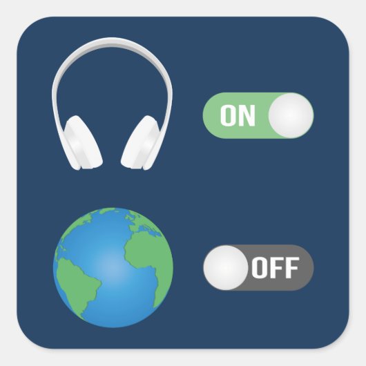 Musik aus aller Welt Quadratischer Aufkleber (Vorderseite)