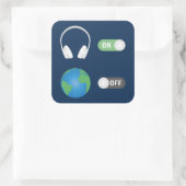 Musik aus aller Welt Quadratischer Aufkleber (Tasche)