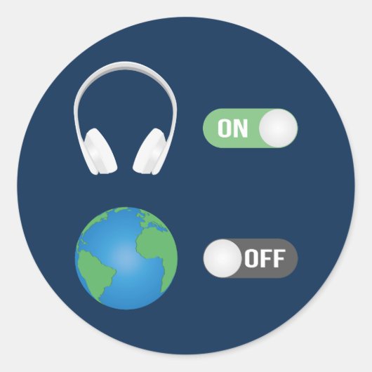Musik aus aller Welt Runder Aufkleber (Vorderseite)