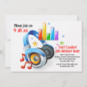 Musik aus der Kopfhörer-Party Einladung (Vorderseite)