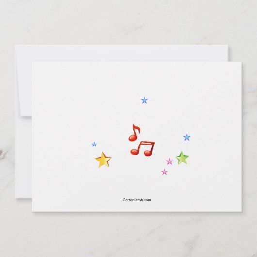 Musik aus der Kopfhörer-Party Einladung (Rückseite)