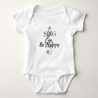 Musik-Ausdrücke "SINGEN und sind glücklich " Baby Strampler