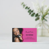 Musik-Ausführend-elegante Foto-Geschäfts-Karte Visitenkarte (Stehend Vorderseite)