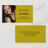 Musik-Ausführend-elegante Foto-Geschäfts-Karte Visitenkarte (Vorne/Hinten)